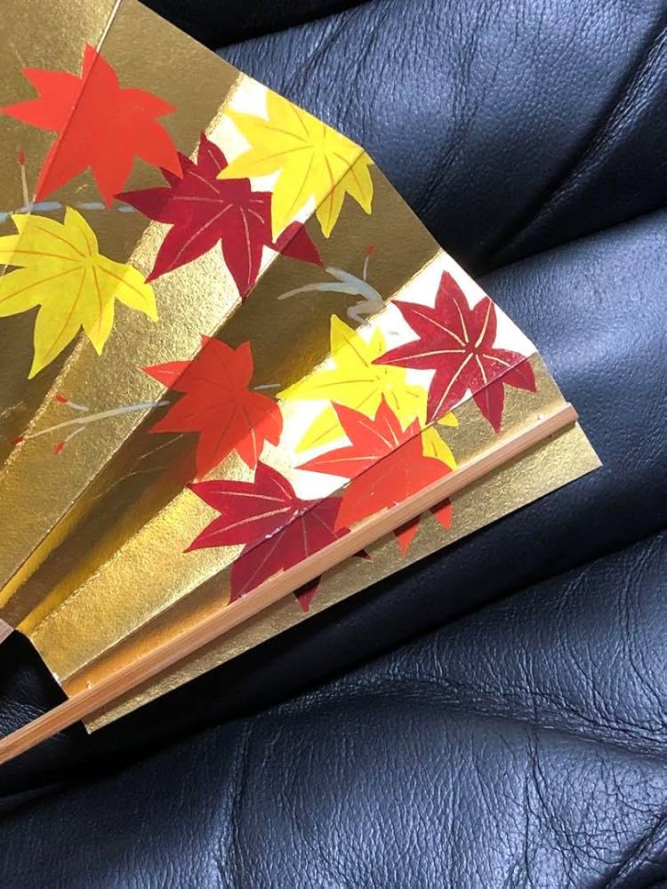 Amazon.co.jp: 扇子 29cm 金 紅葉 桜 飾り扇 飾舞扇 舞扇子 舞踊